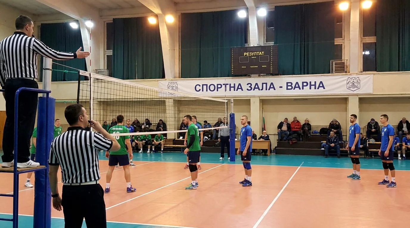 Български волейболен мач с акцент върху регулярната конкуренция
